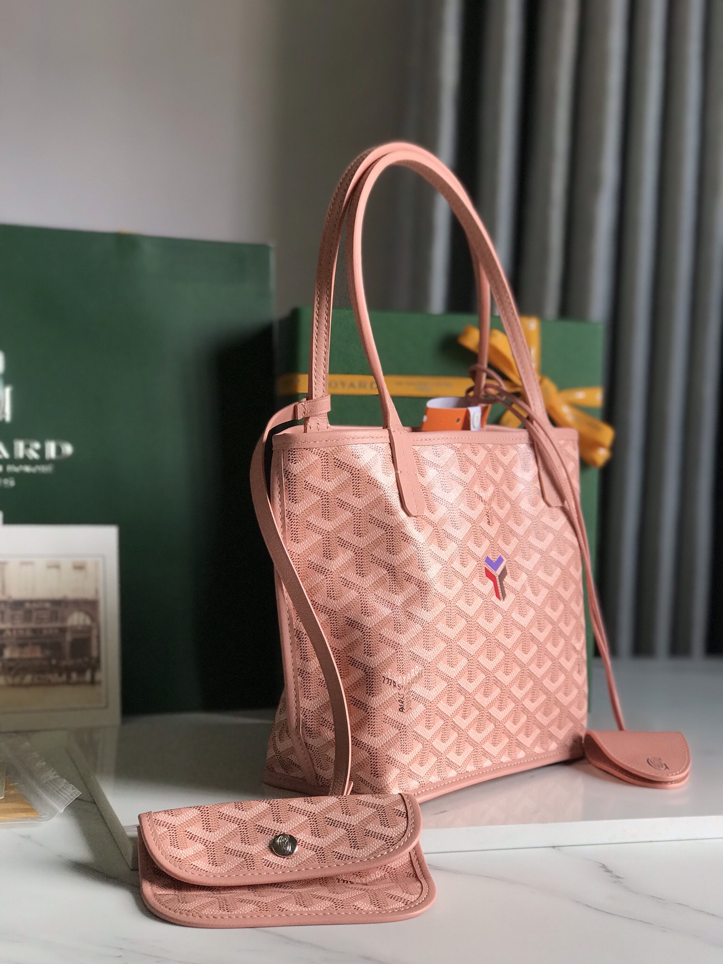 Anjou Mini Reversible Tote Bag In Pink